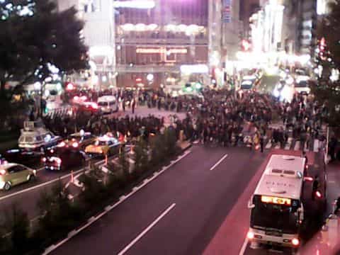 ２０１６年の渋谷の夜のハロウィン