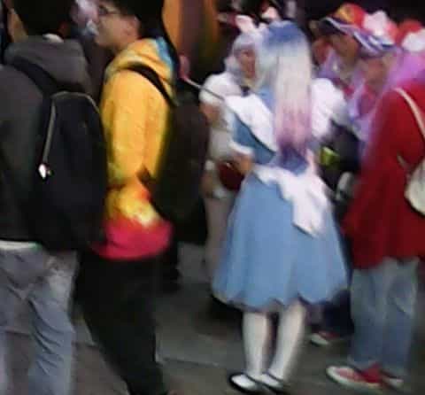 ２０１６年の渋谷の夜のハロウィン