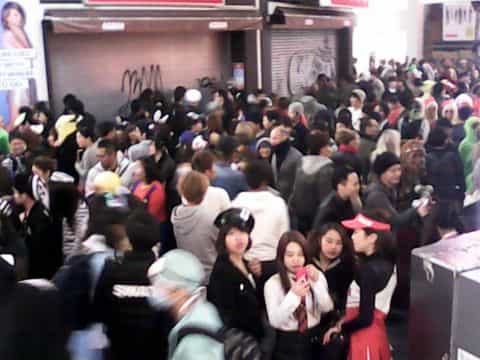 ２０１６年の渋谷の夜のハロウィン